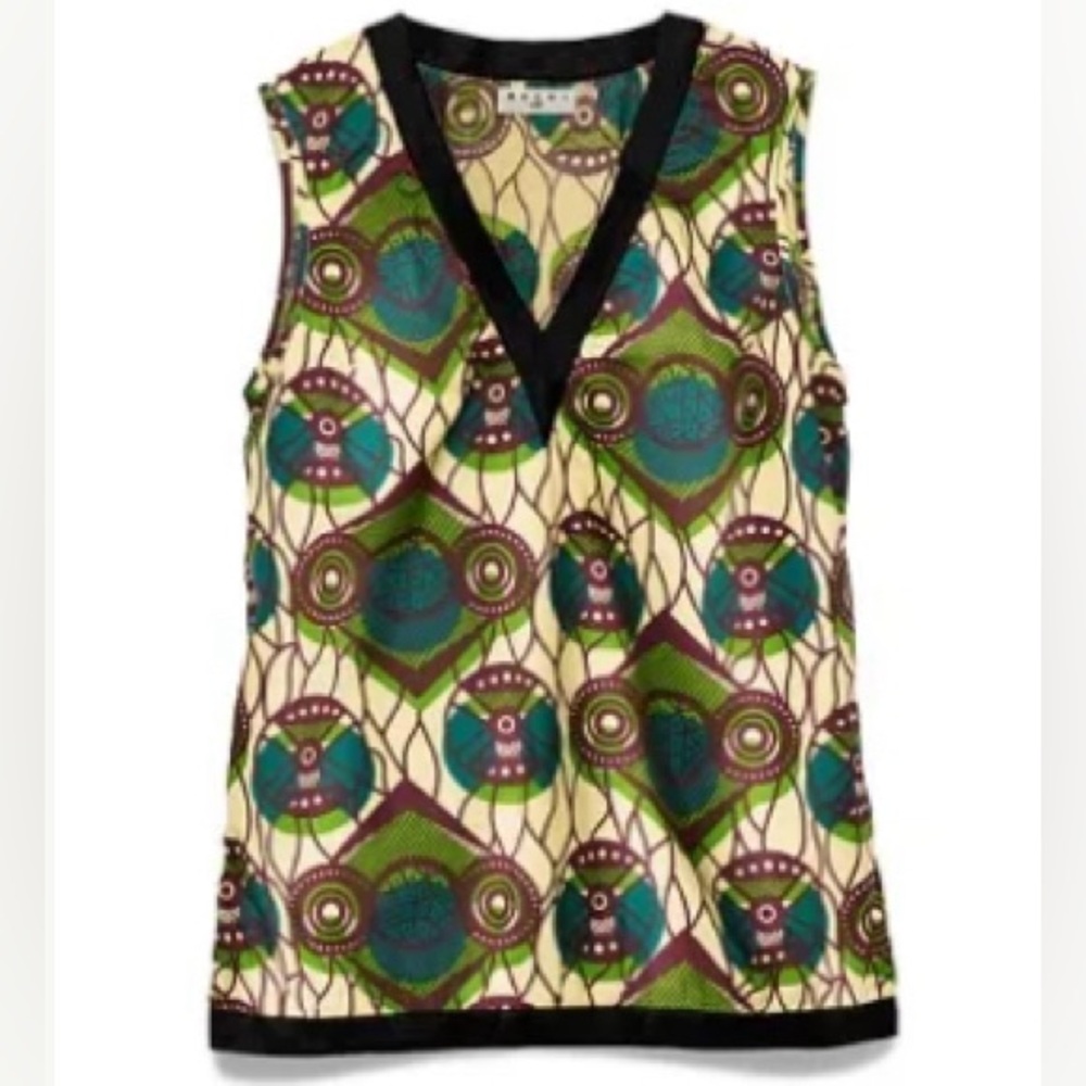 Marni x H&M Geometric Sleeveless Cotton Tank Top Size 4
